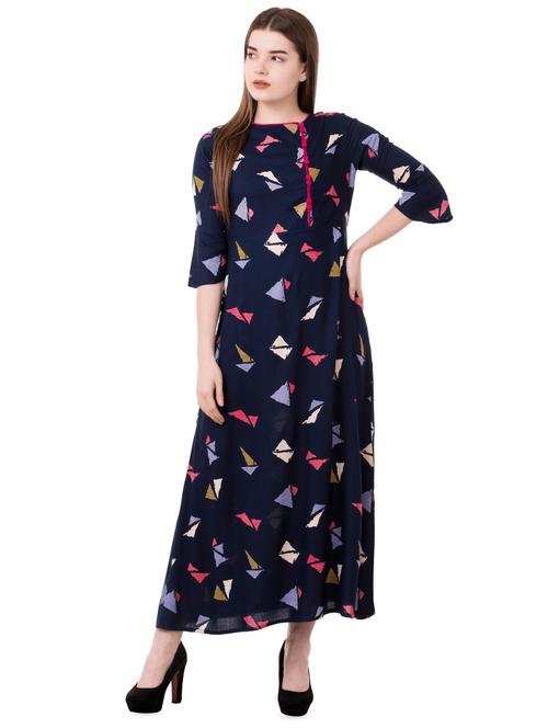 geometrical a-line kurta - 16475154 - Very Small Image - 1