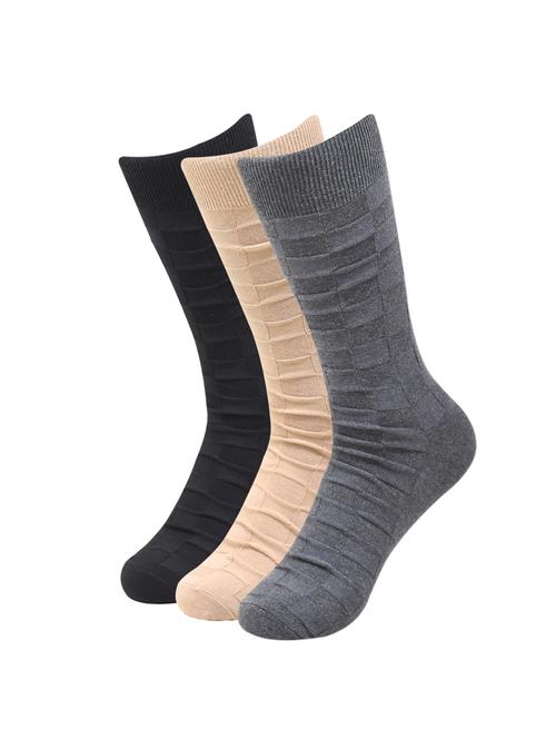 men pack of 3 solid above ankle length sock - 16476267 - Very Small Image - 1