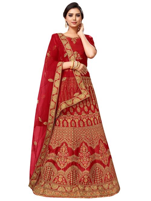 embroidered a-line lehenga - 16476407 - Very Small Image - 1