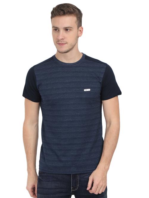 navy blue striped t-shirt - 16477504 - Very Small Image - 1