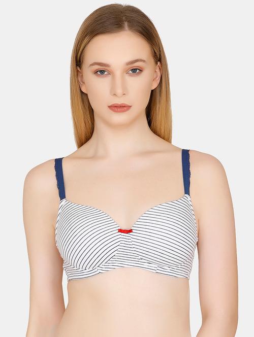 contrast bow patch t-shirt bra - 16477548 - Very Small Image - 1
