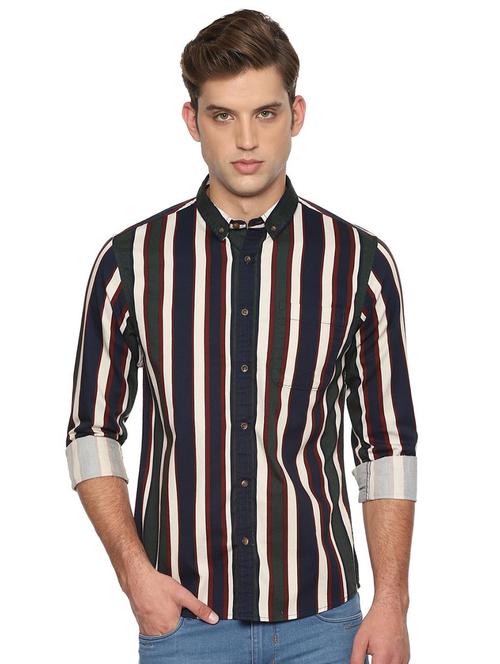 multi colored striped casual shirt - 16479117 - Very Small Image - 1