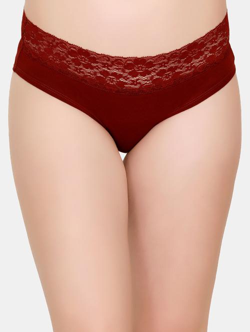 lace waist solid hipster panty - 16480631 - Very Small Image - 1