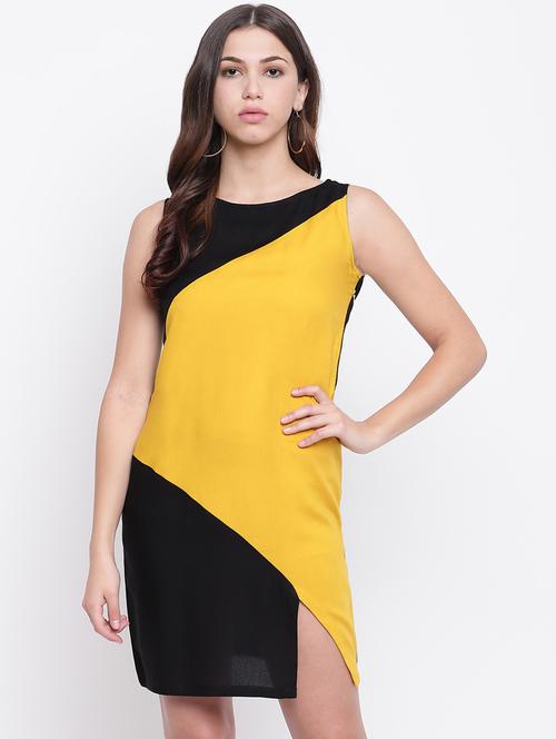 color block solid sheath dress - 16480693 - Very Small Image - 1