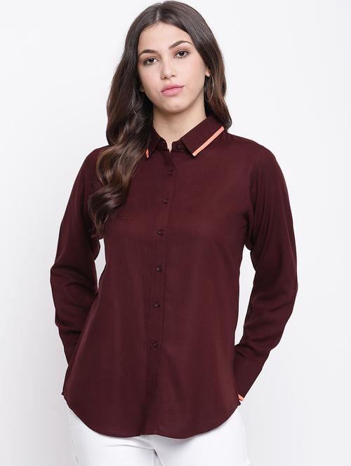 contrast detail styled back shirt - 16480706 - Very Small Image - 1