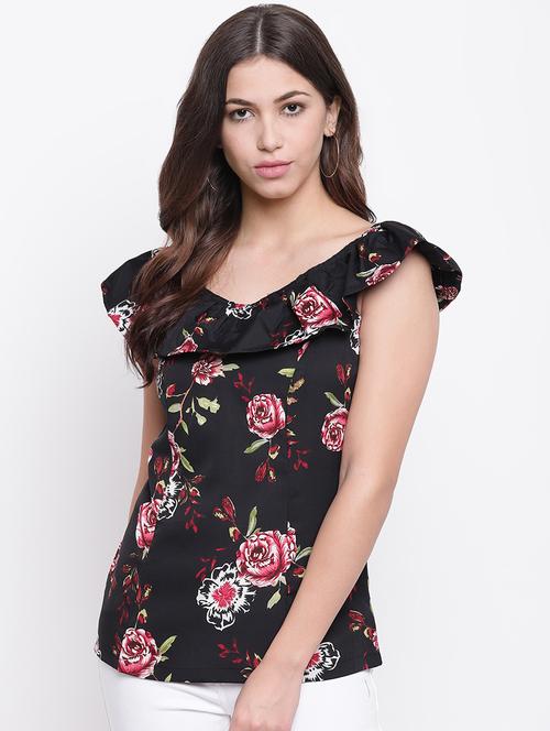 off shoulder floral top - 16480725 - Very Small Image - 1