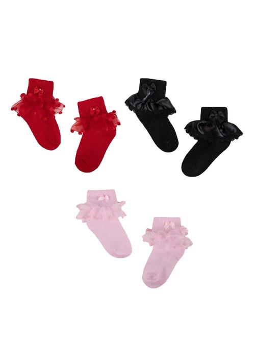 pair of 3 multi colored cotton socks - 16481142 - Very Small Image - 1