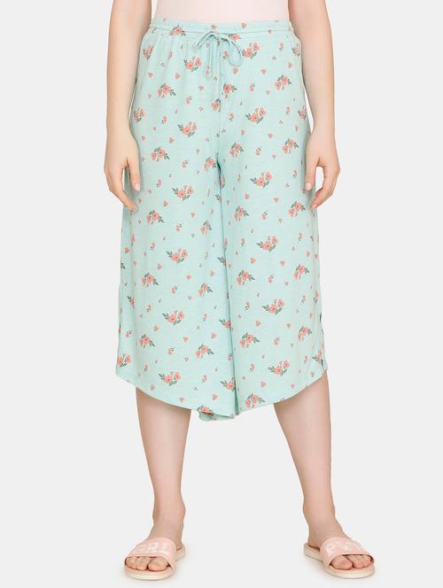 drawstring waist floral capri - 16481248 - Very Small Image - 1