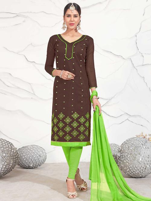 embroidered unstitched straight pant suit - 16482711 - Very Small Image - 1