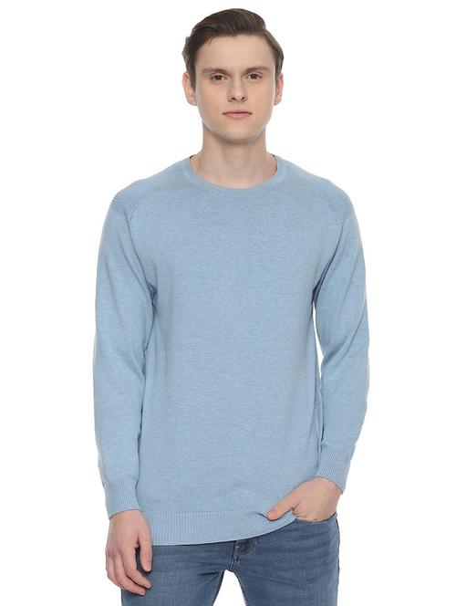 light blue solid pullover - 16482779 - Very Small Image - 1