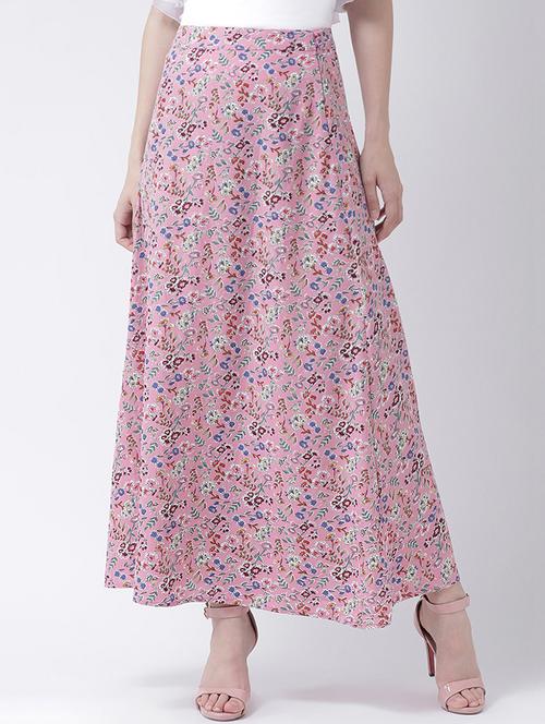 mid rise floral a-line skirt - 16483223 - Very Small Image - 1