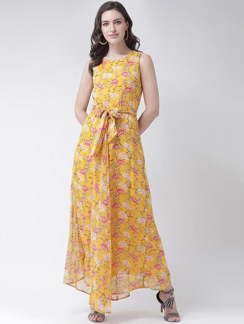 tie knot floral maxi dress - 16483236 - Very Small Image - 1