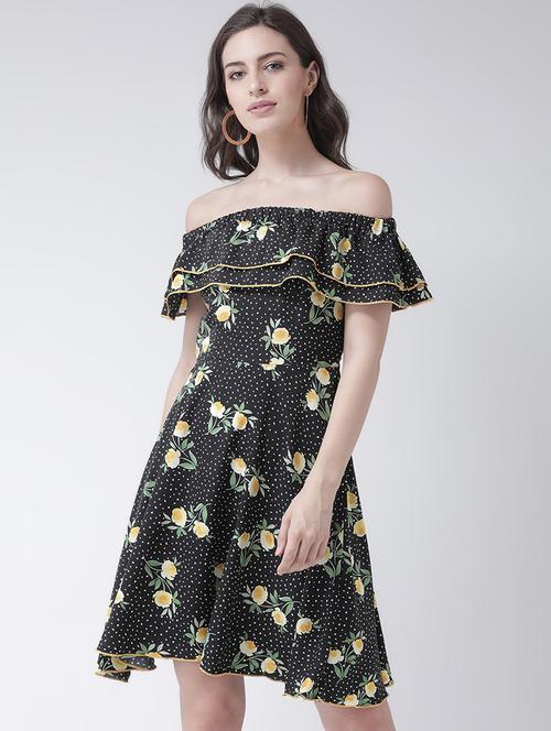 off shoulder floral a-line dress - 16483247 - Very Small Image - 1