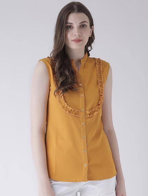 frill detail solid shirt - 16483265 - Very Small Image - 1