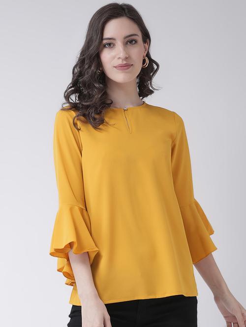 key hole neck bell sleeved top - 16483268 - Very Small Image - 1