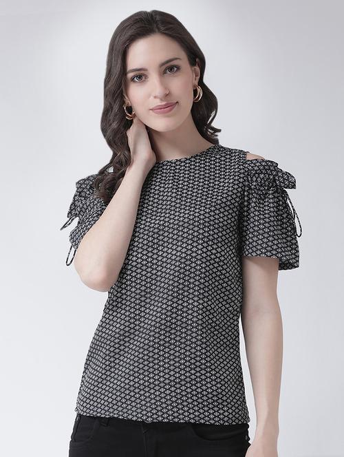 cold shoulder knot detail top - 16483270 - Very Small Image - 1