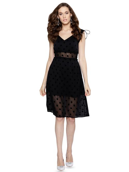 ruched polka dots a-line dress - 16483887 - Very Small Image - 1