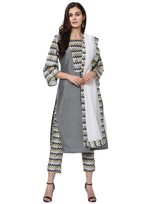 chevron print suit set - 16483976 - Very Small Image - 1