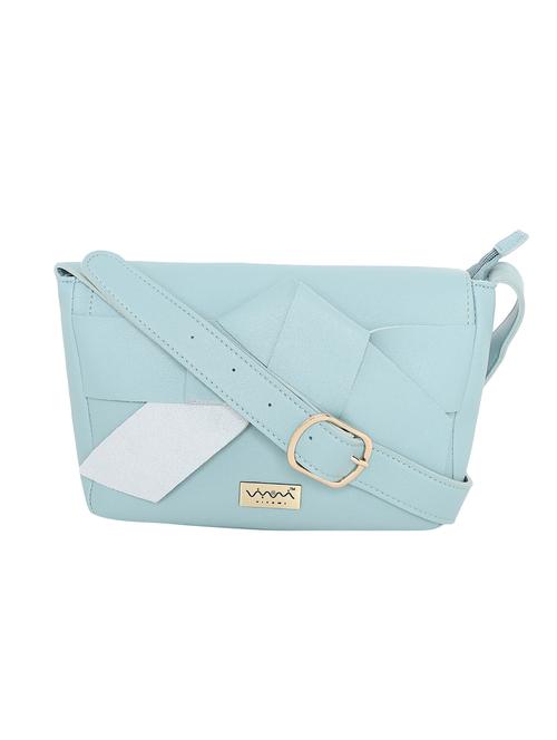 blue leatherette (pu) sling bag - 16484834 - Very Small Image - 1