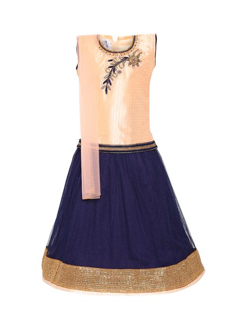orange net lehnga choli - 16485233 - Very Small Image - 1