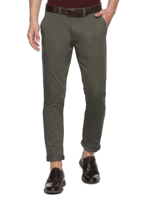 olive green solid chinos - 16485973 - Very Small Image - 1
