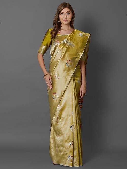 jacquard banarasi saree with blouse - 16486996 - Very Small Image - 1