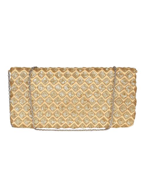 gold satin regular clutch - 16487953 - Very Small Image - 1