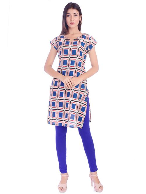 geometric print straight kurta - 16488380 - Very Small Image - 1