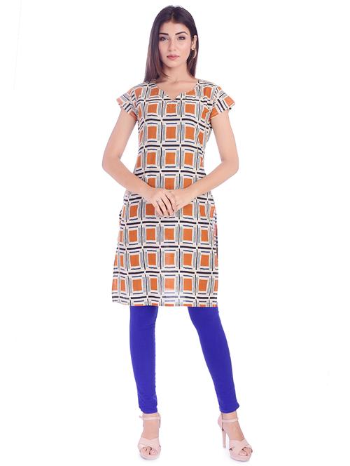 geometric print straight kurta - 16488393 - Very Small Image - 1