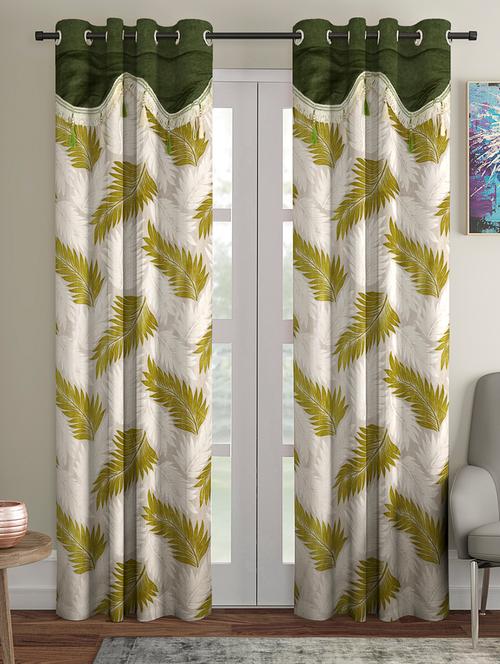 fancy polyester printed pack of 2 door curtains - 16489825 - Very Small Image - 1