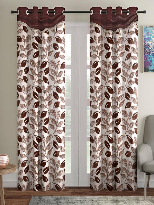 fancy polyester pack of 2 door curtains - 16489858 - Very Small Image - 1