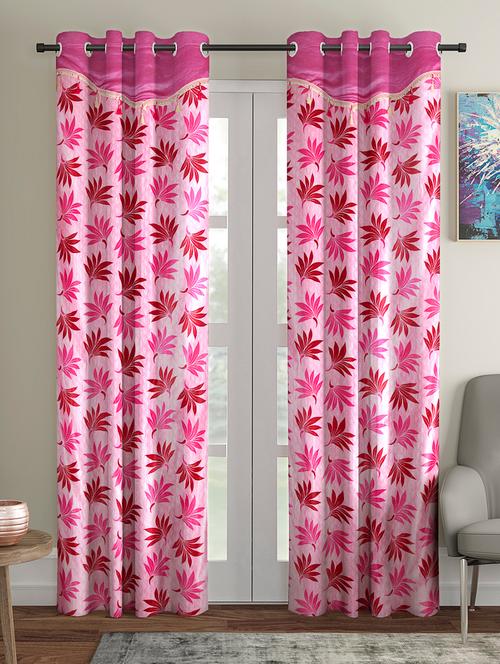 fancy polyester pack of 2 door curtains - 16489864 - Very Small Image - 1