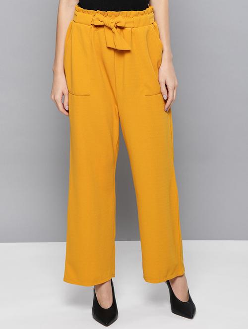 tie front wide leg trouser - 16490174 - Very Small Image - 1