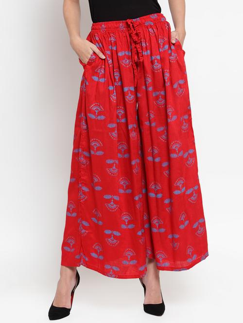 floral print flared palazzo - 16490470 - Very Small Image - 1
