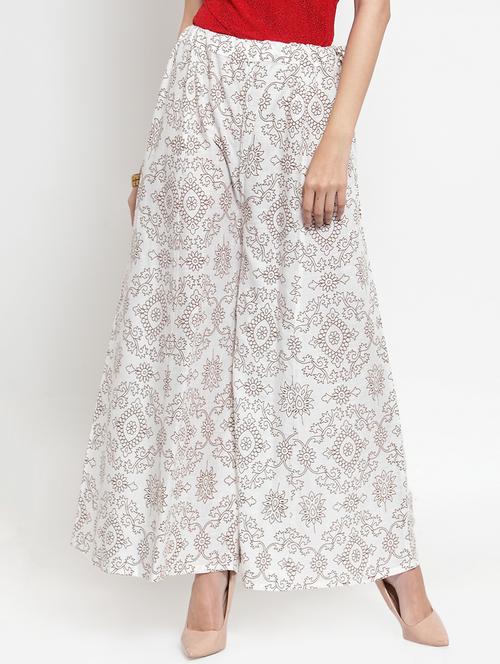 floral print flared palazzo - 16490471 - Very Small Image - 1