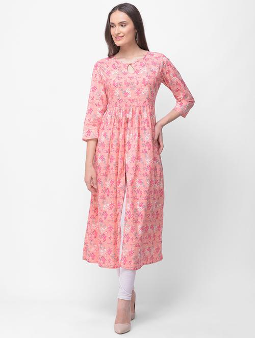 floral flared kurta - 16491090 - Very Small Image - 1