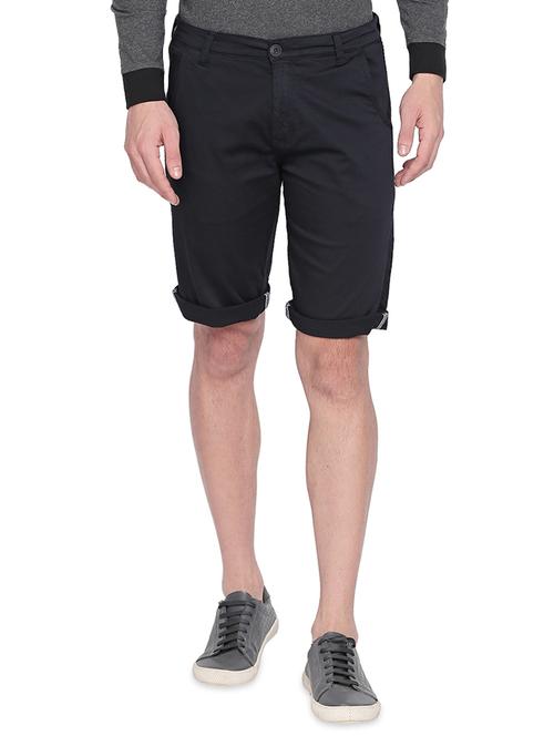navy blue solid bermuda short - 16491871 - Very Small Image - 1