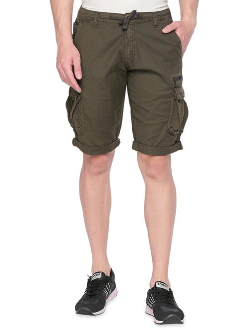 green solid cargo shorts - 16491913 - Very Small Image - 1