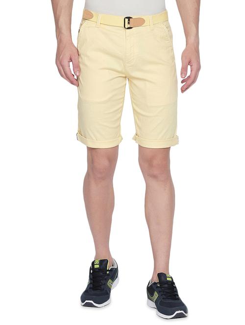 yellow solid bermuda shorts - 16491915 - Very Small Image - 1