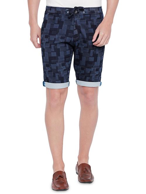 dark blue checkered bermuda shorts - 16491967 - Very Small Image - 1