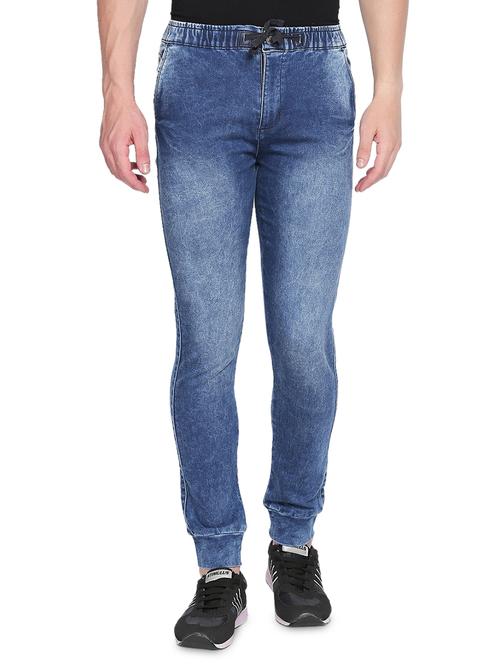 dark blue washed jogger - 16492013 - Very Small Image - 1