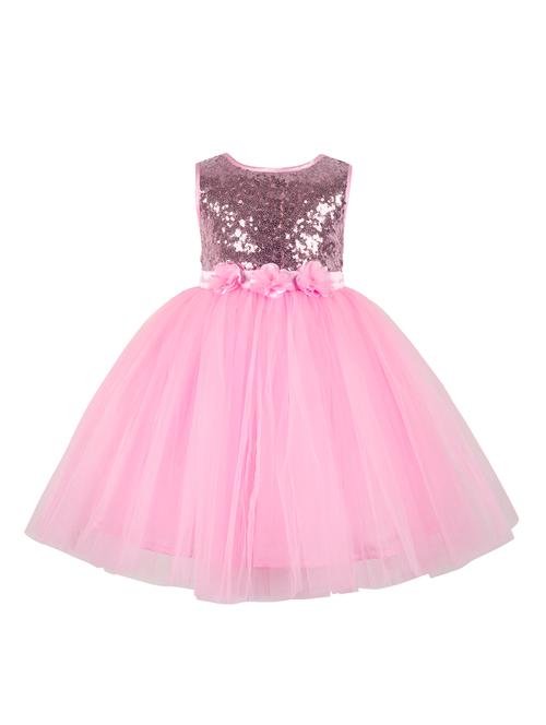 floral patched sequined party gown - 16492116 - Very Small Image - 1