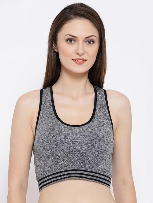 racer back contrast bind sports bra - 16492244 - Very Small Image - 1