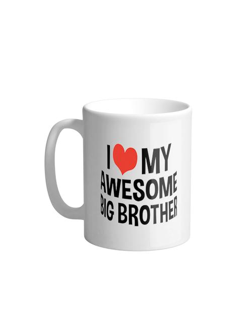 i love my awesome big brother, rakhi gifts, birthday gifts, gifts for brother, gifts for boys, printed ceramic coffee mug - 16492462 - Very Small Image - 1