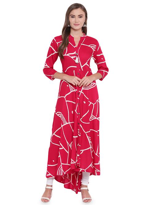 abstract asymmetric kurta - 16492845 - Very Small Image - 1