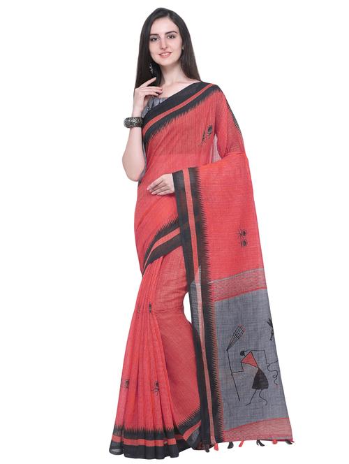warli printed handloom saree with blouse - 16493441 - Very Small Image - 1