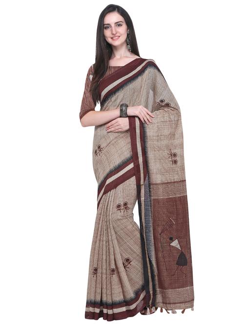 warli printed handloom saree with blouse - 16493445 - Very Small Image - 1