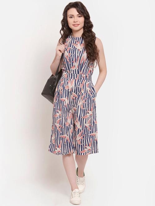 crew neck striped jumpsuit - 16494174 - Very Small Image - 1