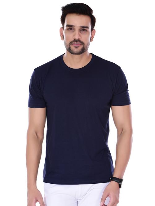 navy blue solid t-shirt - 16494698 - Very Small Image - 1