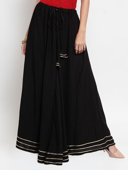 solid flared skirt - 16495340 - Very Small Image - 1